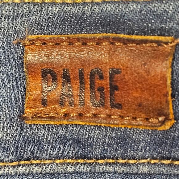 PAIGE Scheyla Raw Hem Cuffed Denim Shorts DNM573 Size 31 - Picture 10 of 16